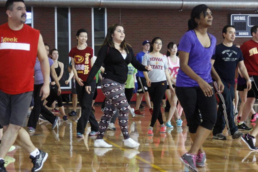 The 3rd annual Zumba event took place Feb 23. at State Gym.
