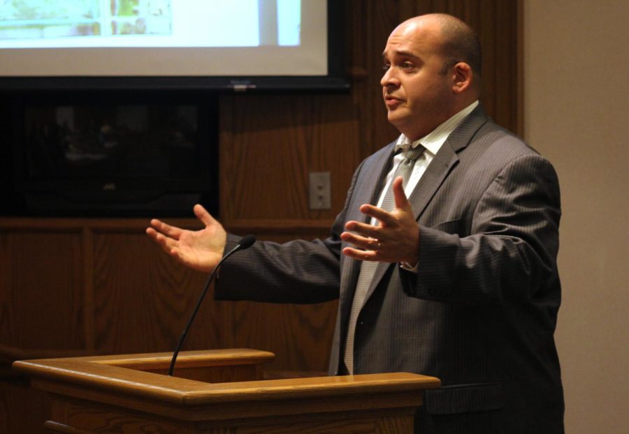 Brian Torresi speaks about Breckinridge at the City Council meeting on Sept. 23.