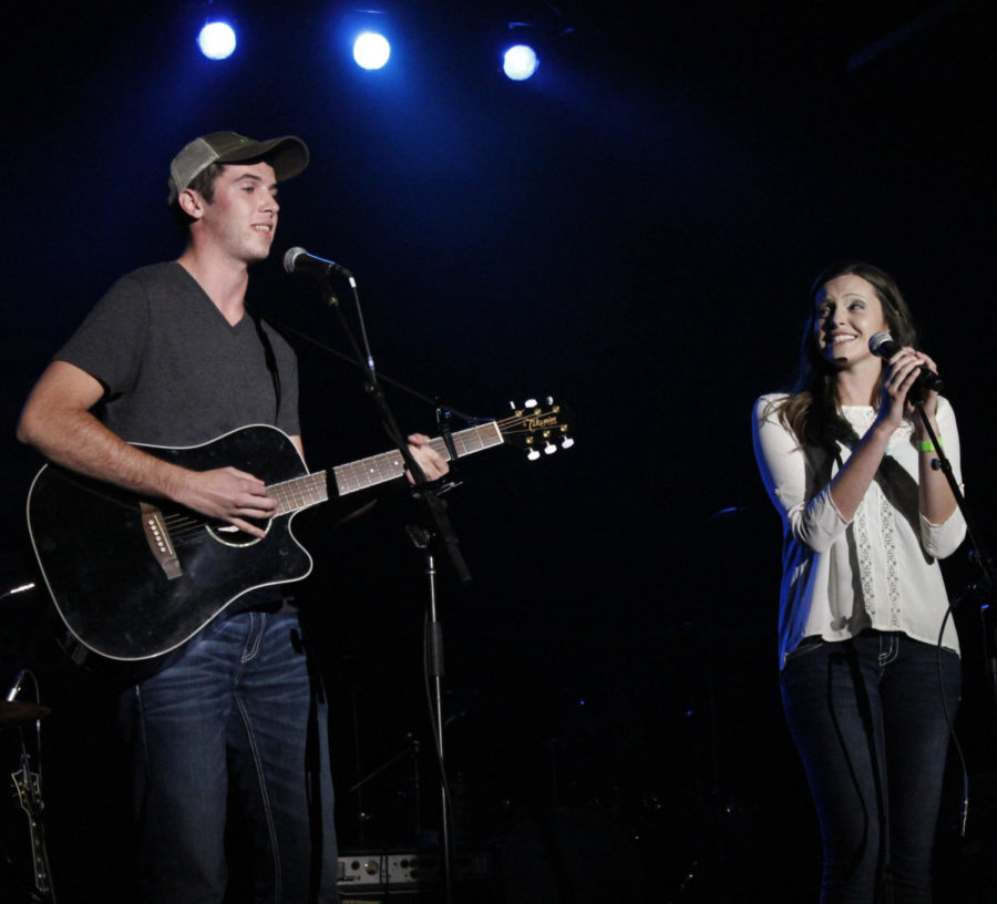 Maria Doud and her brother, Jackson, performed a few original songs as an opener to country artist David Nail at the Hansen Agricultural Student Learning Center on Oct 2. Maria Doud is a junior at Iowa State majoring in child, adult, and family services.