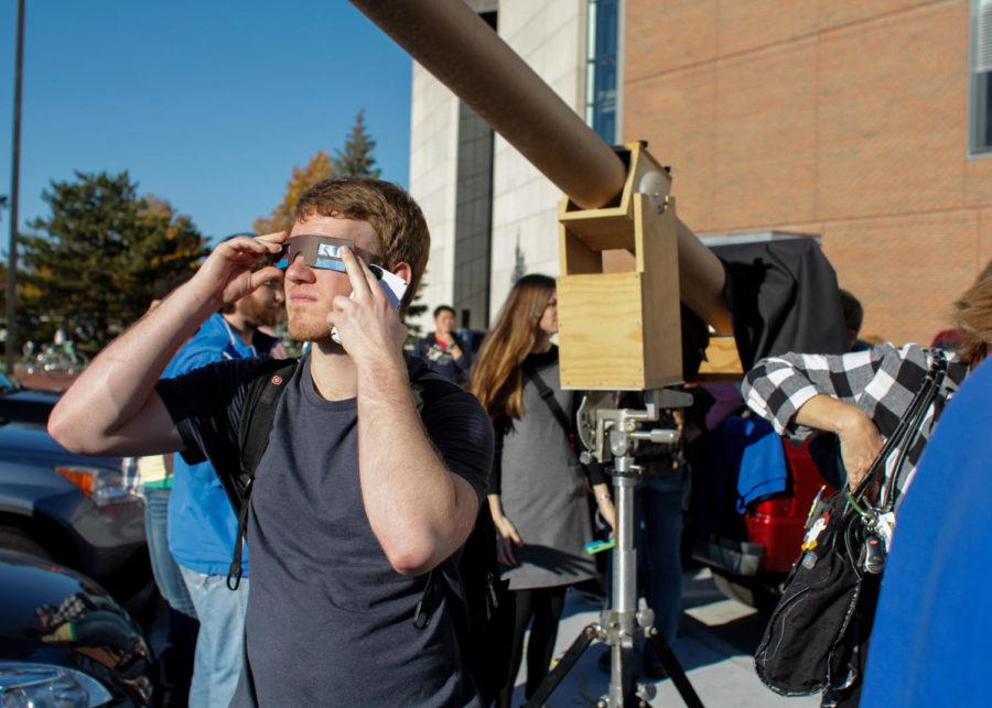 Telescopes, reflectors and sun safe glasses could be found at the star party put on by the Astronomy and Physics Club on Oct. 23. The club wanted to offer a safe way for the community to watch the partial solar eclipse.