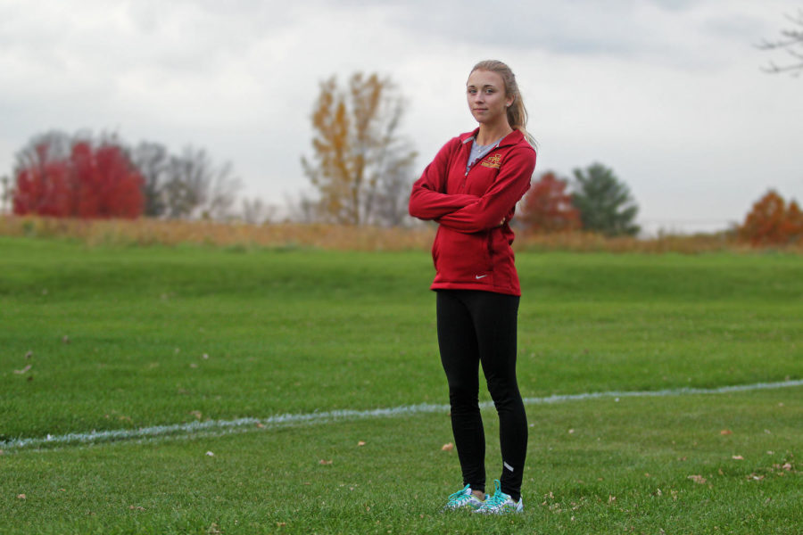 Redshirt freshman Erin Hooker began running cross country when she was in eighth grade. Hooker chose Iowa State because of the great facilities it possesses, along with the welcoming of cross country runners on the team.