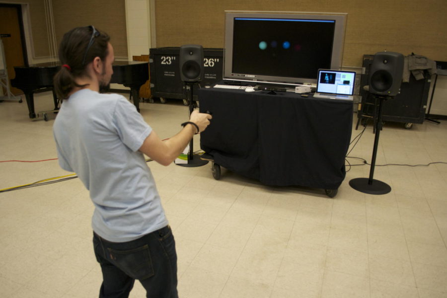 Darren Hushak is working with Xbox Kinect, a motion and sound-sensing input device.