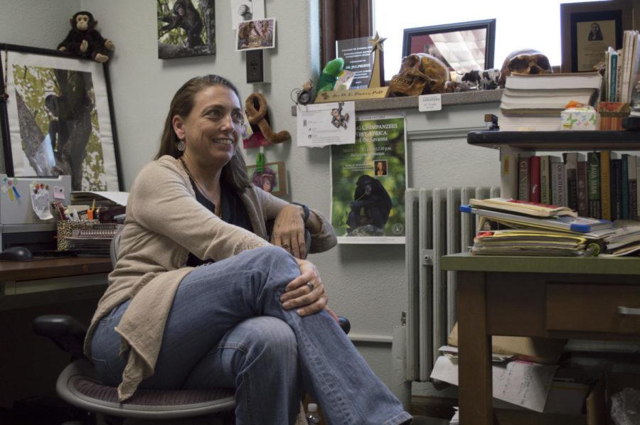 Jill Pruetz, professor of anthropology, has studied chimpanzees since 1990.