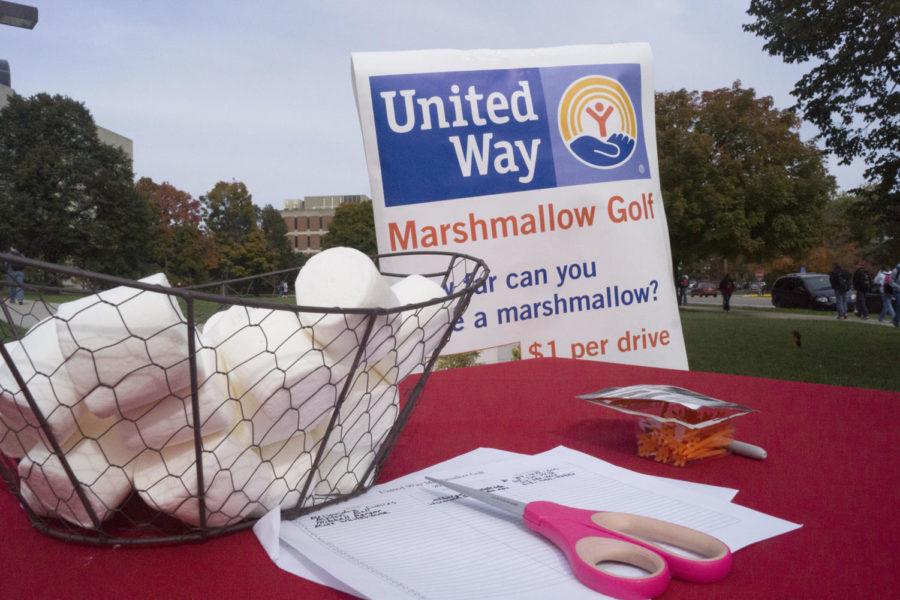 The College of Design put on the marshmallow golf event Oct. 10 outside of the College of Design Building.