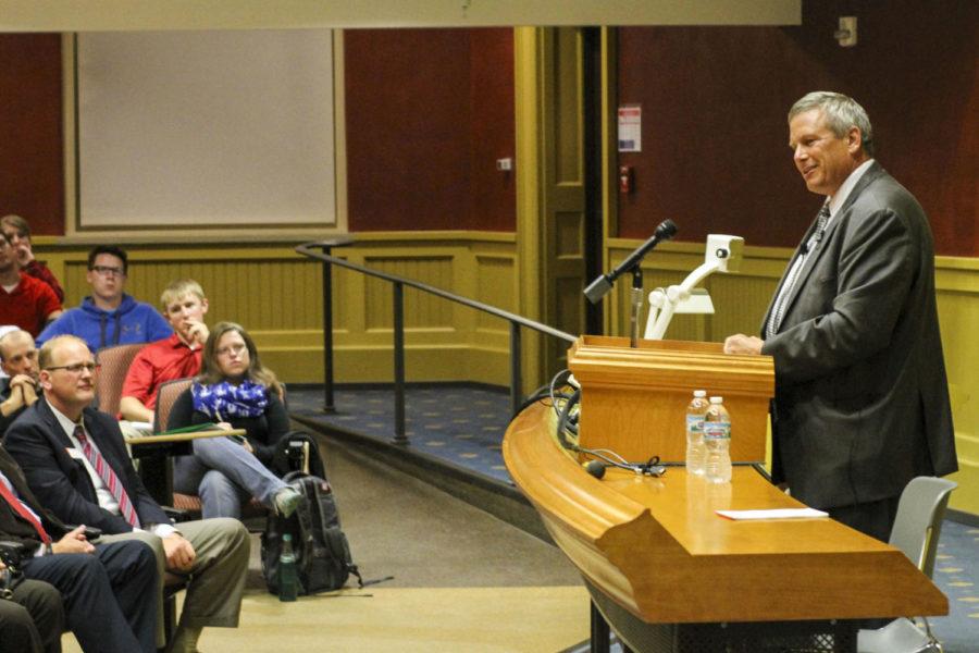Bill Northey spoke at this years William K. Deal Endowed Leadership Lecture on Sept. 30 in Curtiss Hall. Northey is serving his second term as Iowa Secretary of Agriculture.  
