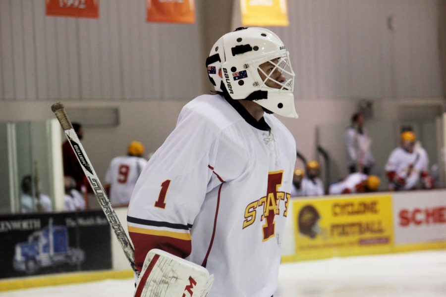 Michael Smart and the Cyclones Division III hockey club defeated University of Nebraska 6-5 on Oct. 12.