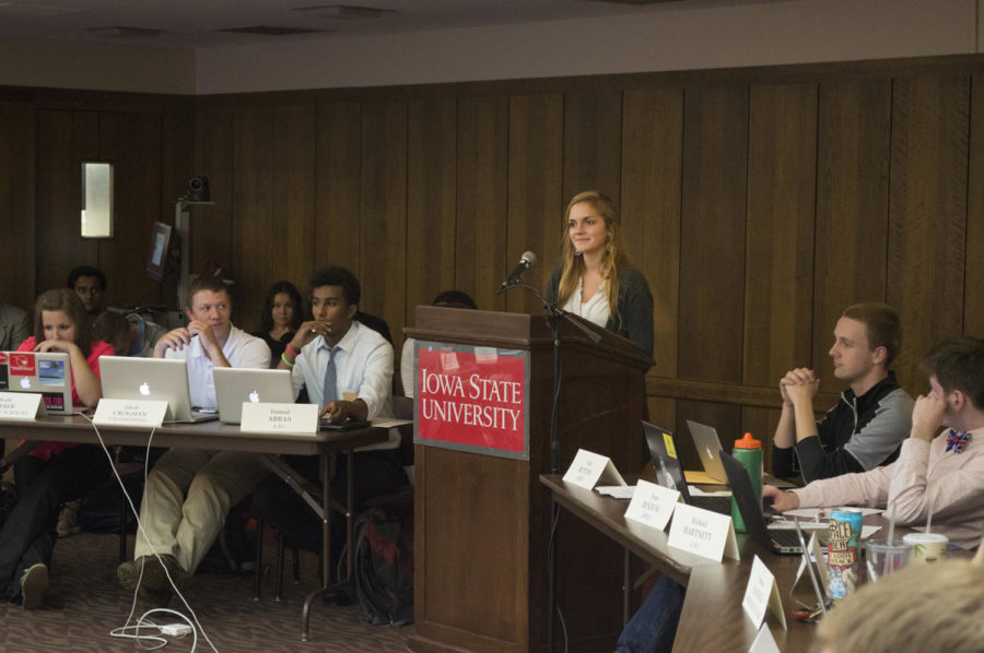 Kelsey Finn is voted into an open Government Student Body position on Oct. 1, 2014 in the Campanile Room.