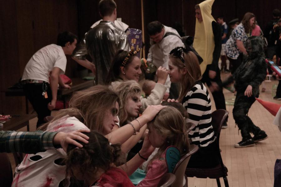 Ames residents brought their children to the annual greek Trick-or-Treat on Oct. 28 in the Sun Room of the Memorial Union. Children bowled for candy and participated in activities such as face painting.  
