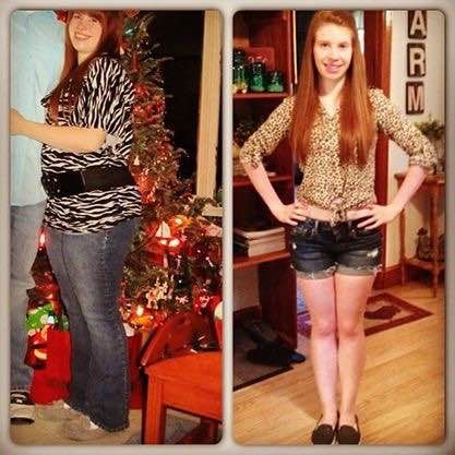 Courtesy of Allison Lansman, junior in dietetics who transformed her body after being inspired by The Biggest Loser and participated in the Riding it Forward campaign. 