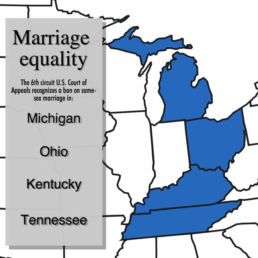 The United States 6th circuit Court of Appeals has overturned a ruling that now upheld a same-sex marriage ban in four states. 
