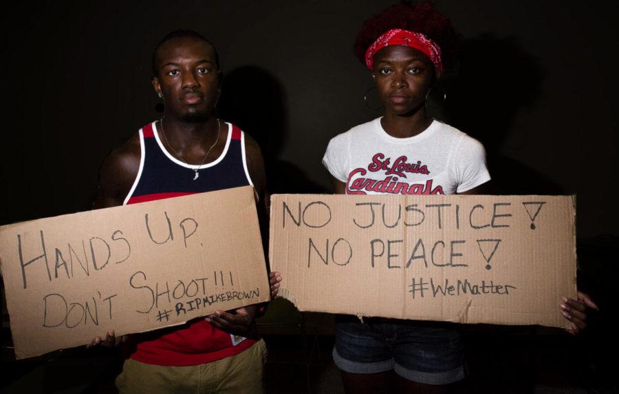 Sophomore Jared Ingram and senior Kendra White are members of the ISU Track and field team and were raised in and near Ferguson where Michael Brown was shot and killed by a police officer. Ingram and White joined in the protests that occurred in Ferguson and downtown St. Louis. “I wanted to go and protest because our voices have to be heard,” White said. “I just can’t sit by and let it happen. If I just sit by and let something happen, it’s like I dont care.
