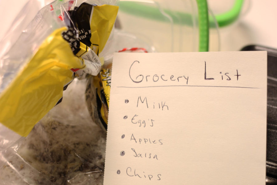 Students use lists for shopping to help stay on track for their budget and needs versus wants. 