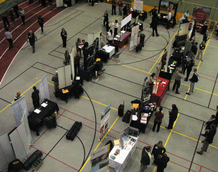 The Ag and Life Sciences Career Day was held Oct. 15, 2013 at the Lied Rec Center. From 9 a.m. to 3 p.m., students had the opportunity to meet with over fifty employers relating to agriculture and life sciences. 