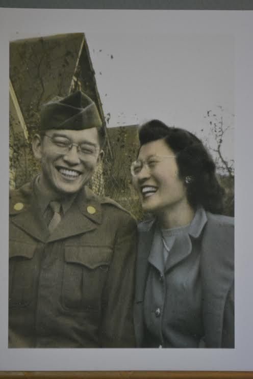 Grace+Obata+Amemiya+smiles+with+Sgt.+Min+Amemiya+on+the+day+she+accepted+his+marriage+proposal.+He+had+recently+returned+from+serving+the+U.S.+Army+in+Japan+during+World+War+II%2C+while+she+served+as+a+cadet+nurse+at+Schick+General+Army+Hospital+in+Clinton%2C+Iowa.+Both+volunteered+for+service+while+they+were+being+held+in+Japanese-American+internment+camps.