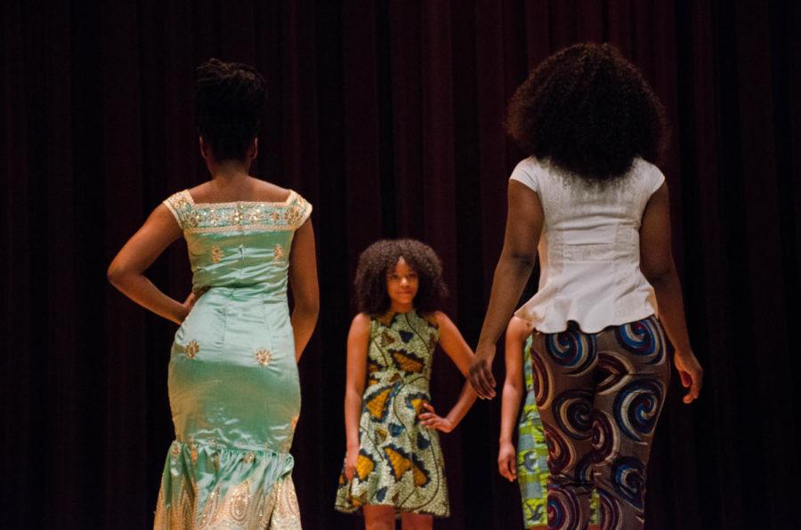 Models for the Africa Night fashion show display clothing from across Africa. The events drew students and others from around the community to attend last Satuday in the Memorial Union.