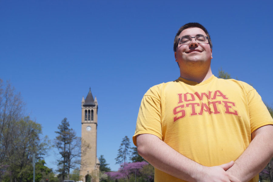 Adam Guenther, senior in animal science and president of the LGBTA Alliance, is advocating for gender-neutral housing at Iowa State. 