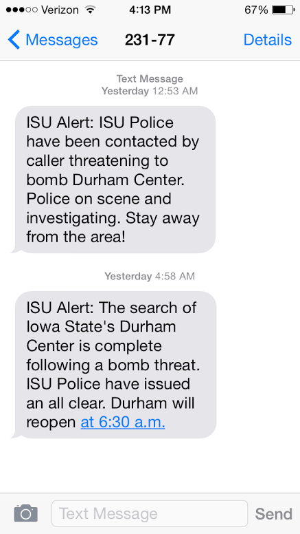 Editorial: ISU Alert