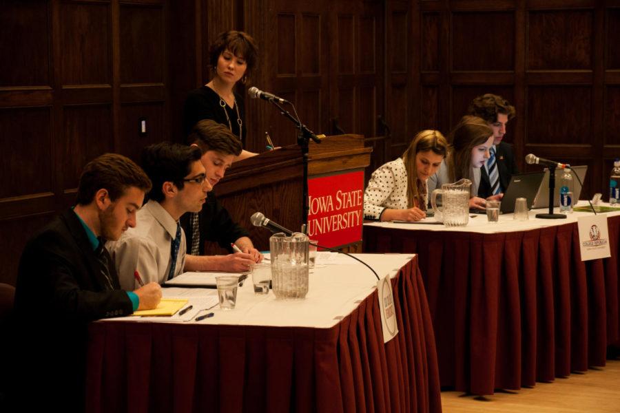 Caucus debate took place in Memorial Union on April 21, 2015.