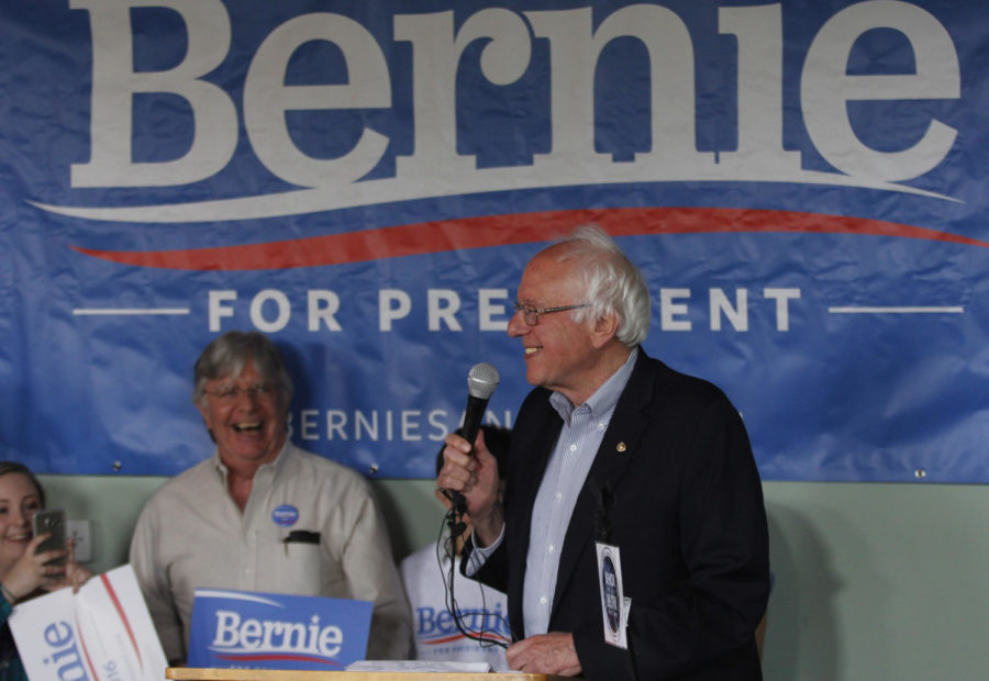 U.S Sen. Bernie Sanders (D-Vt.) spoke at Torrent Brewing Co. in downtown Ames on Saturday afternoon about his campaign platform for president.