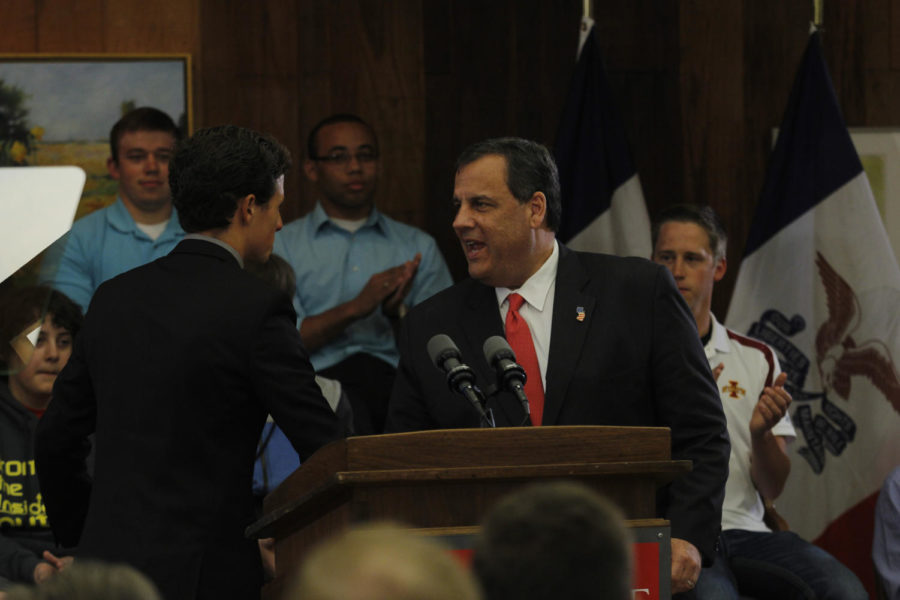 Chris Christie spoke about education at the Memorial Union on Thursday, June 11 in Ames, Iowa.