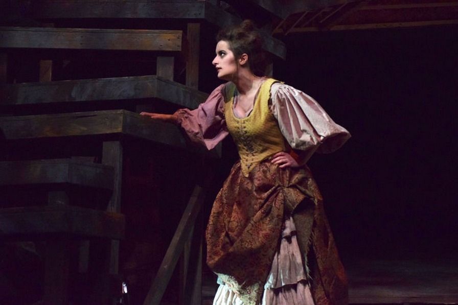 Courtney Kayser acts in the play Les Miserables.