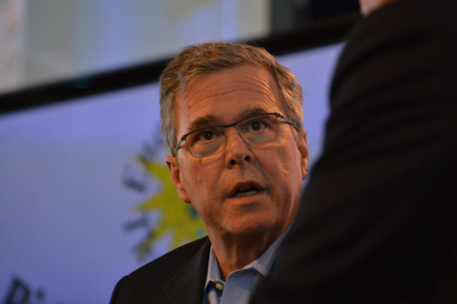 Bruce Rastetter conducts at question and answer session with former Florida Gov. Jeb Bush about agricultural issues facing the world today. Bush will be at the Prairie Moon Winery in Ames on July 13.