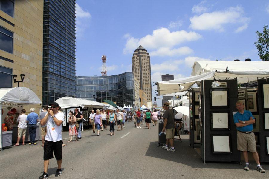 The Des Moines Arts Festival will take place Friday through Sunday and feature artwork from various ISU graduates.