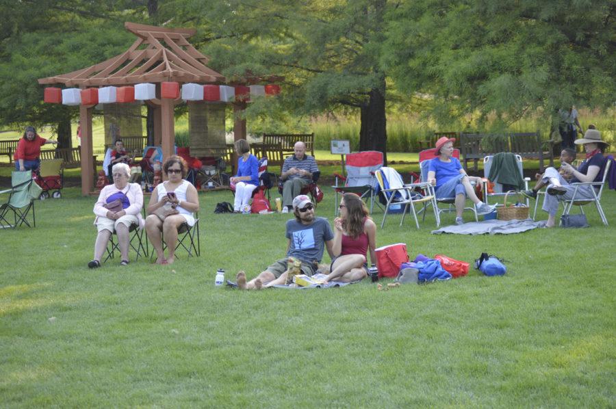 People began claiming their spots inside Reiman Gardens for the Fourth of July firework show.