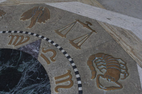 The bronze zodiac in the northern doorway of the Memorial Union was intended to be worn away over time so the images would be level with the floor. Instead, there is a well-known belief around campus that stepping on the zodiac is bad luck and will cause any student who commits the act to fail his or her next exam. 