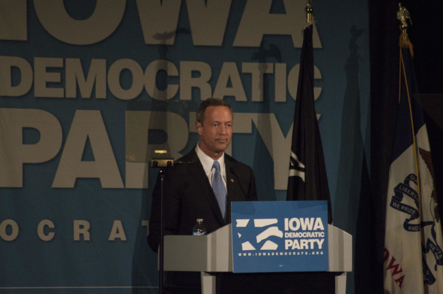 Former Maryland Gov. Martin OMalley speaks at the Iowa Democratic Partys Hall of Fame dinner in Cedar Rapids on July 17, 2015.