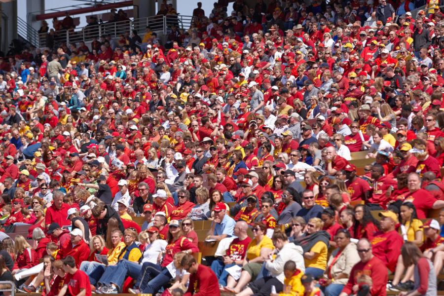There was a large turnout of fans for the ISU spring football game on Saturday.