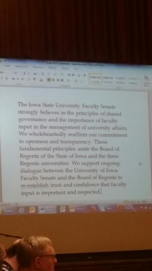 The ISU Faculty Senate Statement