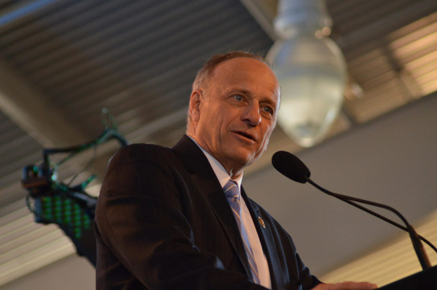 Iowa Rep. Steve King gives a speech during the 2015 Ag Summit in Des Moines on March 7, 2015.