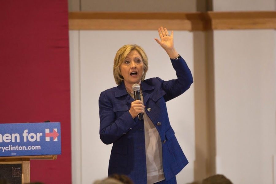 Hillary Clinton spoke to about 500 people during her Monday campaign stop in Cedar Falls, Iowa.