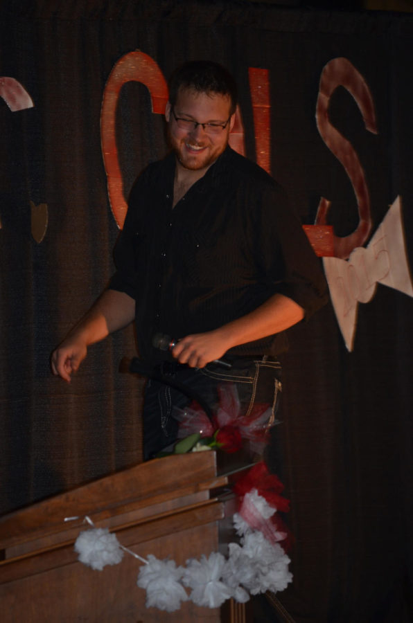 Kegan Wertz, the winner of 2015 Mr. CALS event. The event was hosted by Sigma Alpha to raise money for Food at First. 