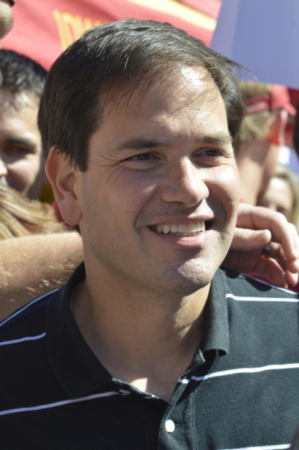 U.S. Sen. Marco Rubio visited Jack Trice Stadium on Saturday for a tailgating event at the Cy-Hawk football game.