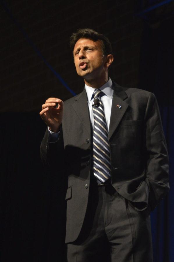 Gov. Bobby Jindal speaks about other presidential candidates on Sept. 19 at the Faith and Freedom Coalition Dinner.