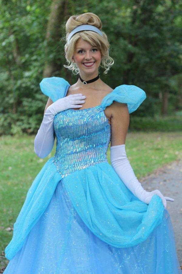 Leah Blankespoor, sophomore in event management, poses for a photo while dressed up as a princess.