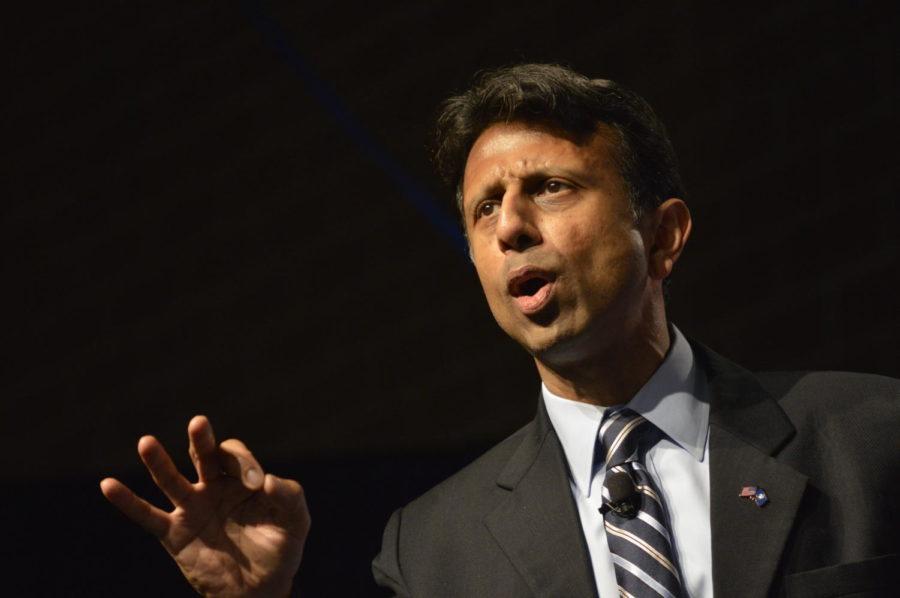 Gov.+Bobby+Jindal+speaks+about+other+presidential+candidates+on+Sept.+19+at+the+Faith+and+Freedom+Coalition+Dinner.