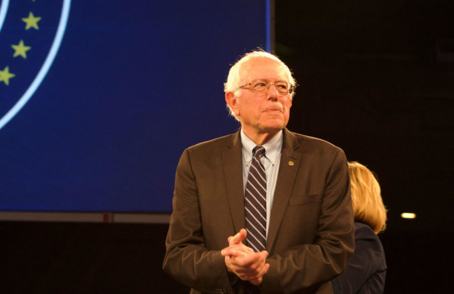 Bernie Sanders spoke about his proven track-record to get things done and a hope for change at the annual Jefferson-Jackson dinner at Hy-Vee Hall in Des Moines on Saturday.  