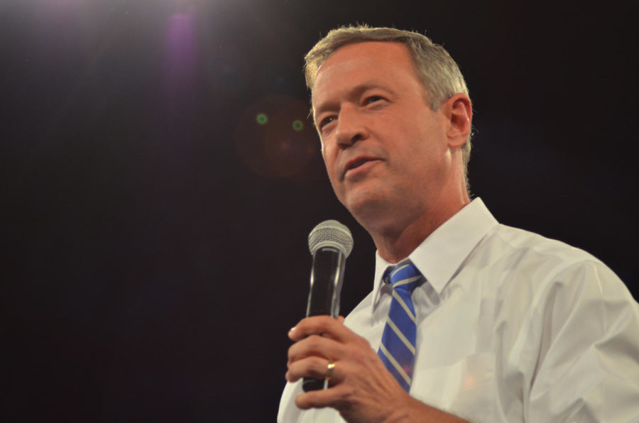 Democratic presidential candidate Martin OMalley speaks at the Iowa Democratic Party’s annual Jefferson-Jackson Dinner in Des Moines on Saturday, Oct. 24.