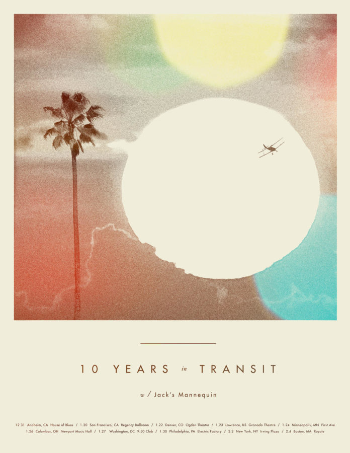 Jacks Mannequins 10 Years in Transit tour will take place in early 2016.