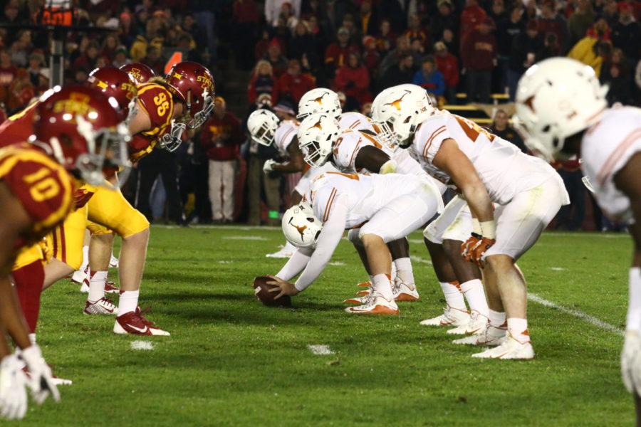 The Iowa State defense lines up against Texas Oct. 31. The Cyclones defeated the Longhorns in a 24-0 shutout.