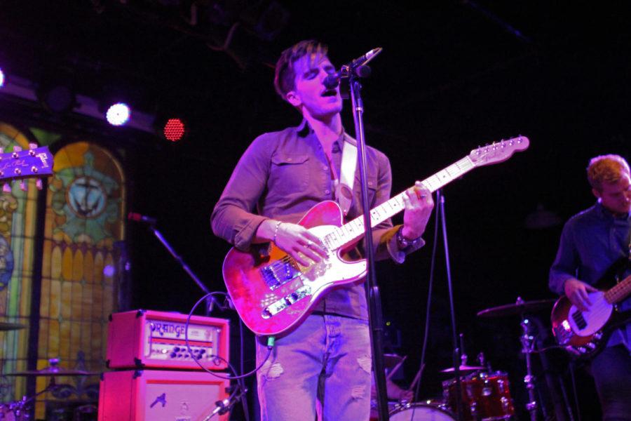 JJ Juliusson, bandleader of Kaleo, performs in the Maintenance Shop on Nov. 7.