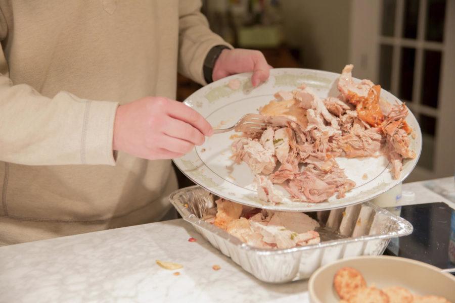 Leftover meals from the holidays can be used in a leftover party or donated to local food pantries.