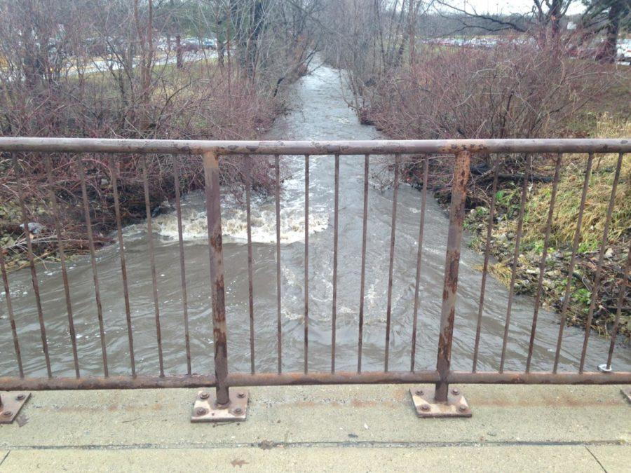 College Creek is flooded after two and half straight days of heavy rainfall in mid-December. 