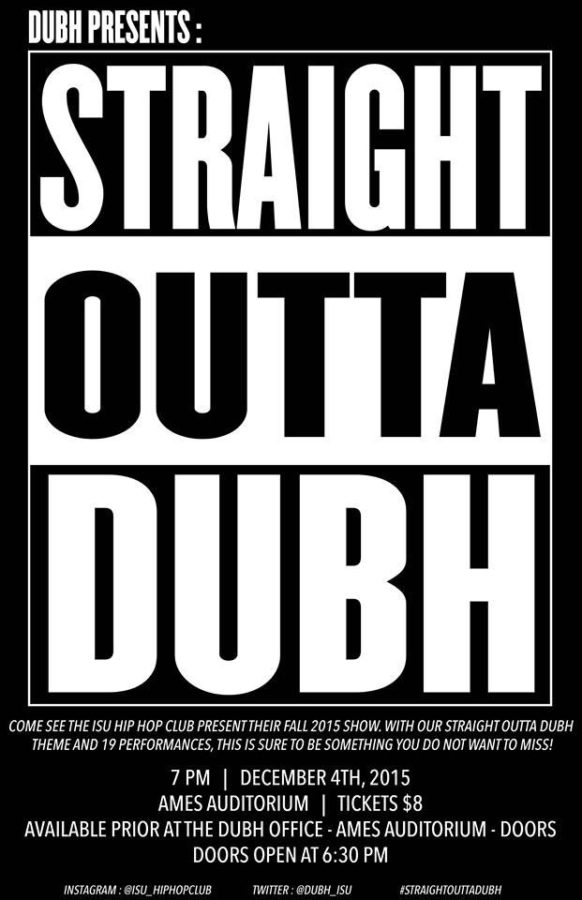 DubH performs Straight Outta DubH at 7 p.m. tonight at Ames City Auditorium. Tickets are $8 at the door.