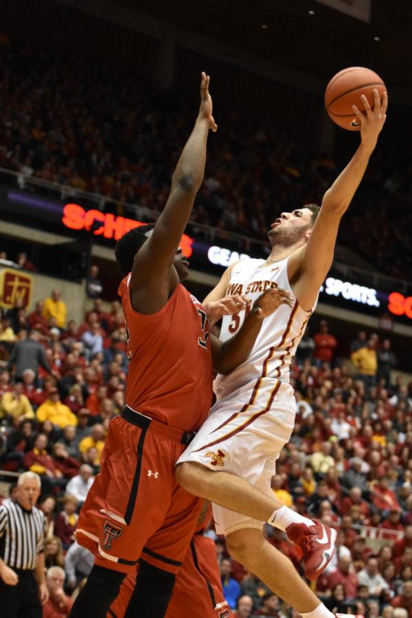 Georges Niang, senior forward, scored 14 points on Jan. 6 during the Texas Tech game. Niang had his 94th career game scoring in double-digits.