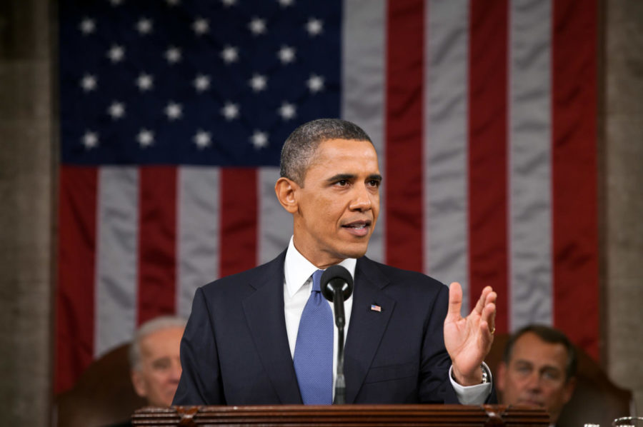 Obama at the 2011 State of the Union Address.