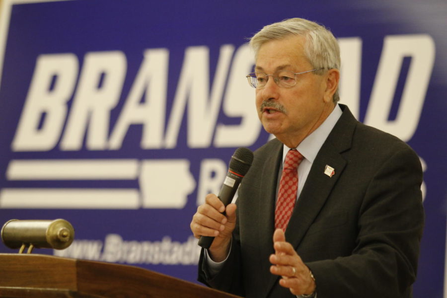Iowa Gov. Terry Branstad during an event Sept. 9, 2014 in the Gallery Room of the Memorial Union at Iowa State University.